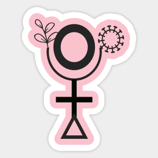 I'm a Female Covid Survivor Sticker